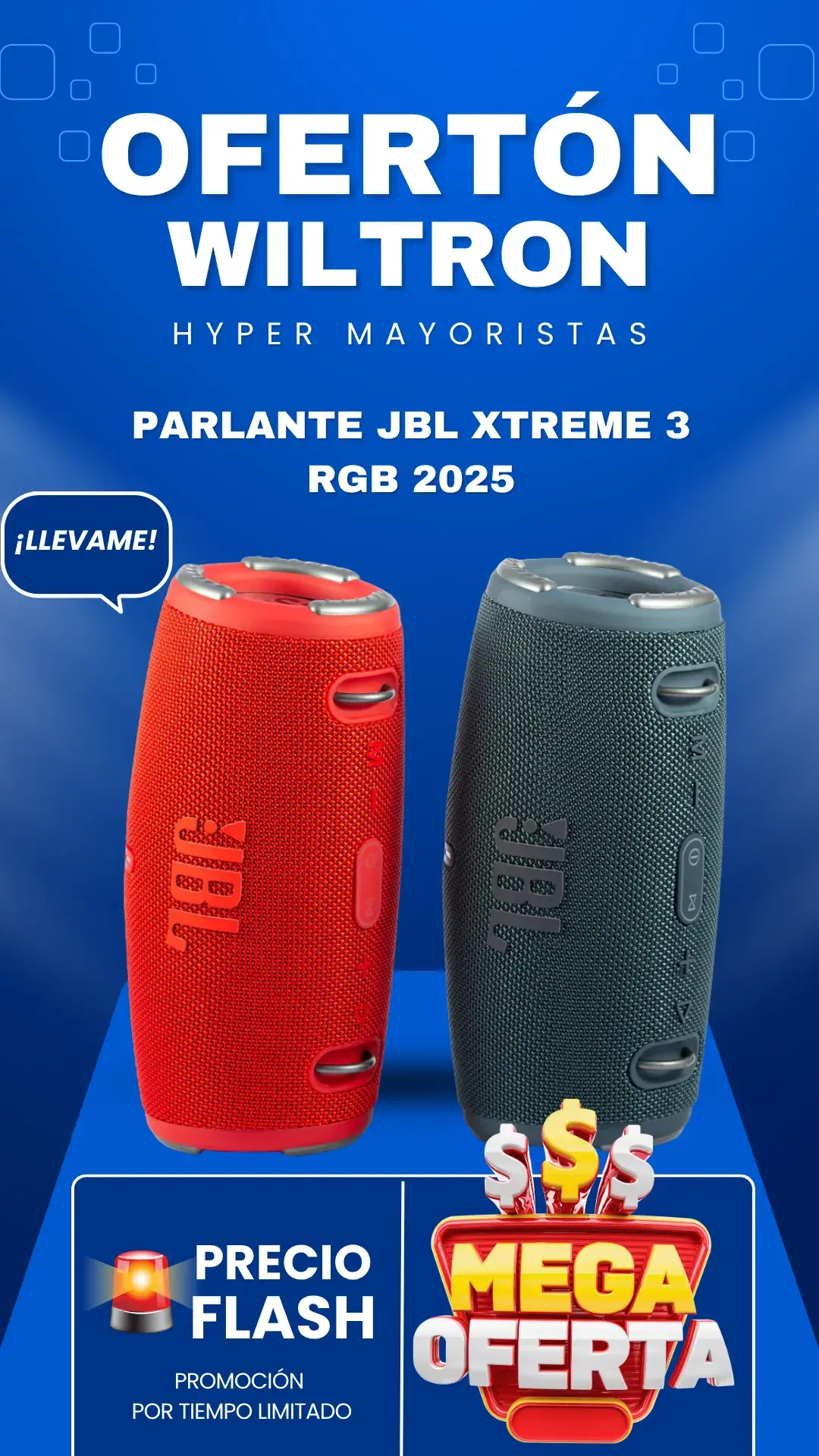 Parlante JBL Xtreme 3 RGB Multifunción