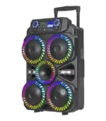 Parlante 15 Pulgadas RGB con Ecualizador Profesional + Micrófono Inalámbrico | Kolav-SY4801