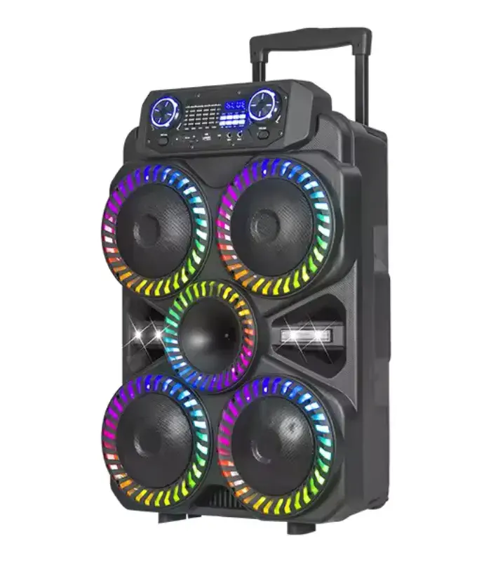 Parlante 15 Pulgadas RGB con Ecualizador Profesional + Micrófono Inalámbrico | Kolav-SY4801
