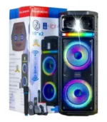 Parlante Doble Torre 2x10 Amplificado + Microfono Inalambrico | Kolav-M2102