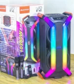 Parlante Doble Torre 2x8 RGB Amplificado + 2 Microfonos Inalambricos
