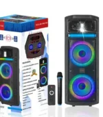 Parlante Doble Torre 2x10 Amplificado + Microfono Inalambrico | Kolav-M2102