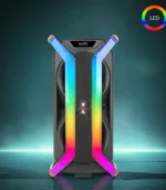 Parlante Doble Torre 2x8 RGB Amplificado + 2 Microfonos Inalambricos | Kolav-F2809 - Image 9