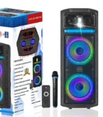Parlante Doble Torre 2x10 Amplificado + Microfono Inalambrico | Kolav-M2102