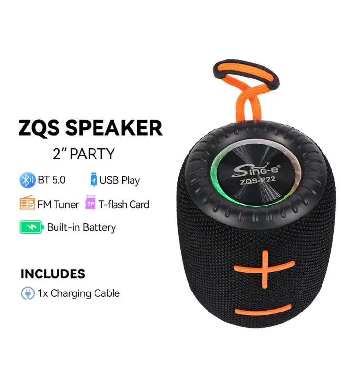 Parlante RGB Multifunción 3 Pulgadas Recargable | ZQS-P6 Parlante RGB Multifunción 3 Pulgadas Recargable | ZQS-P6