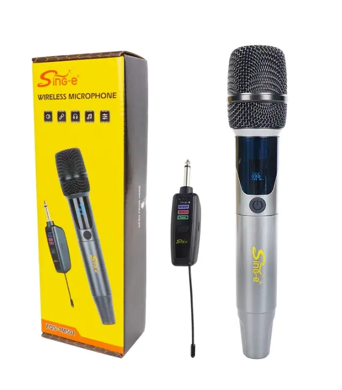Micrófono Inalámbrico Recargable con Pantalla Digital - Sing e ZQS-1M501